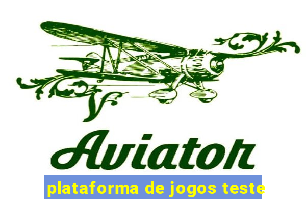 plataforma de jogos teste